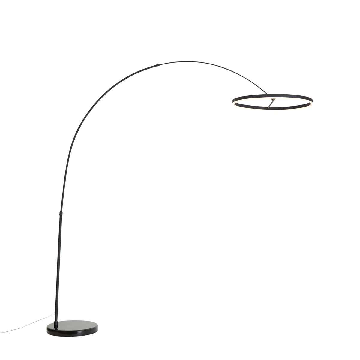 Dizajnová oblúková stojaca lampa čierna vrátane LED s 3-stupňovým stmievaním - Anello Dizajnová oblúková stojaca lampa čierna vrátane LED s 3-stupňovým stmievaním - Anello