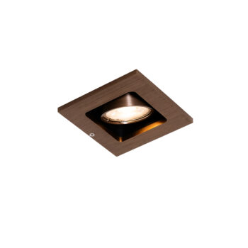 Inteligentné zapustené bodové svietidlo tmavý bronz otočné a naklápacie vrátane Wifi GU10 50mm - Qure