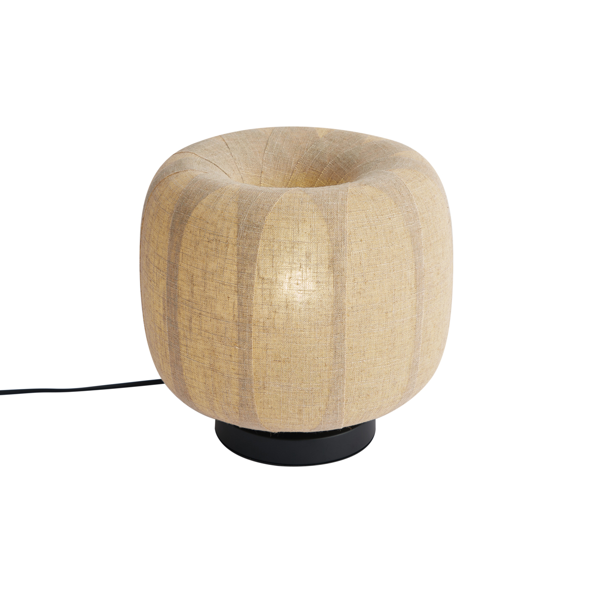 Japandi stolná lampa čierna s béžovým ľanovým tienidlom 27cm - Nami Japandi stolná lampa čierna s béžovým ľanovým tienidlom 27cm - Nami