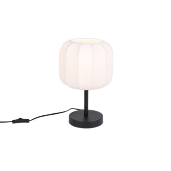 Japandi stolná lampa čierna s bielou - Madleine