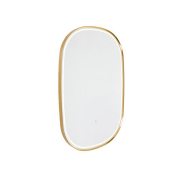 Kúpeľňové zrkadlo medené vrátane LED 3-stupňové stmievateľné s dotykovým oválom - Miral