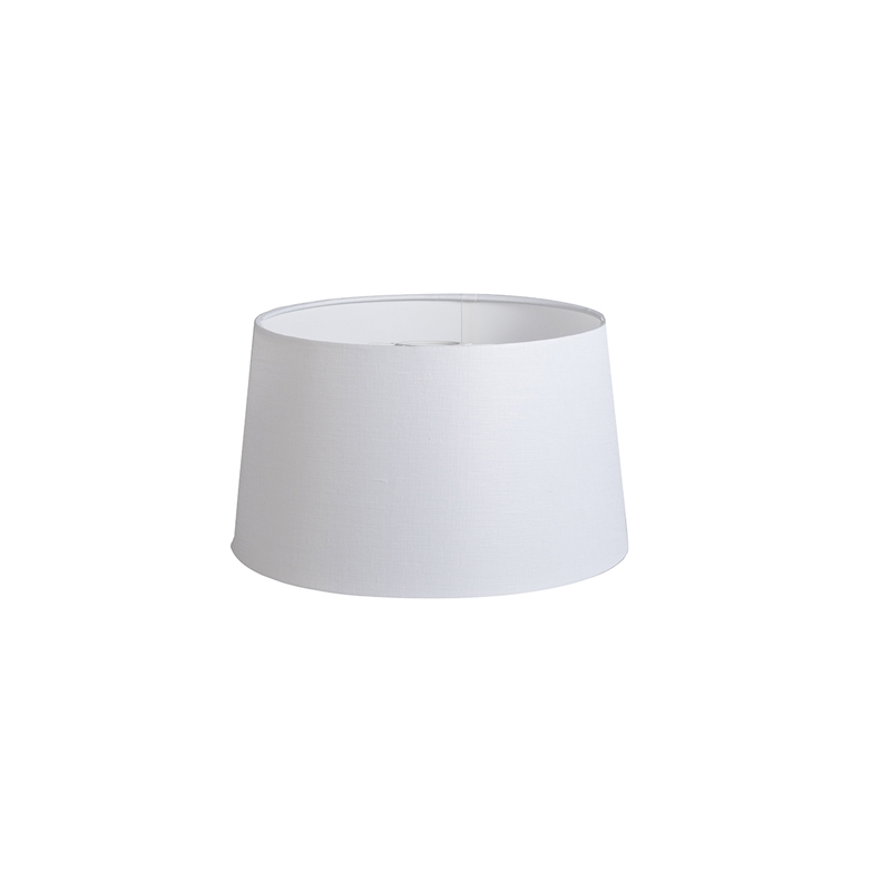 Ľanové tienidlo biele okrúhle šikmé 35/30/20 Ľanové tienidlo biele okrúhle šikmé 35/30/20