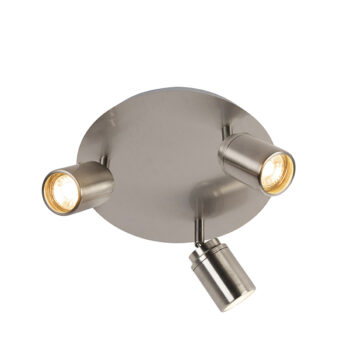 Moderné kúpeľňové bodové svetlo oceľ 3-žiarovkové IP44 - Ducha