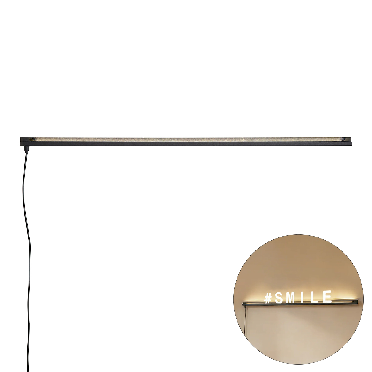 Moderné nástenné svietidlo čierne vrátane LED - Letterbox Moderné nástenné svietidlo čierne vrátane LED - Letterbox