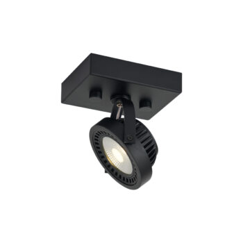 Moderné prisadené bodové svietidlo čierne vrátane stmievateľnej LED - Apollo