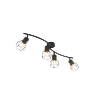 Moderné stropné bodové svetlo čierne 86 cm 4-žiarovkové - Botu