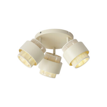 Moderné stropné bodové svietidlo béžové s lanom 3-svetlá otočné a naklápacie - Kora