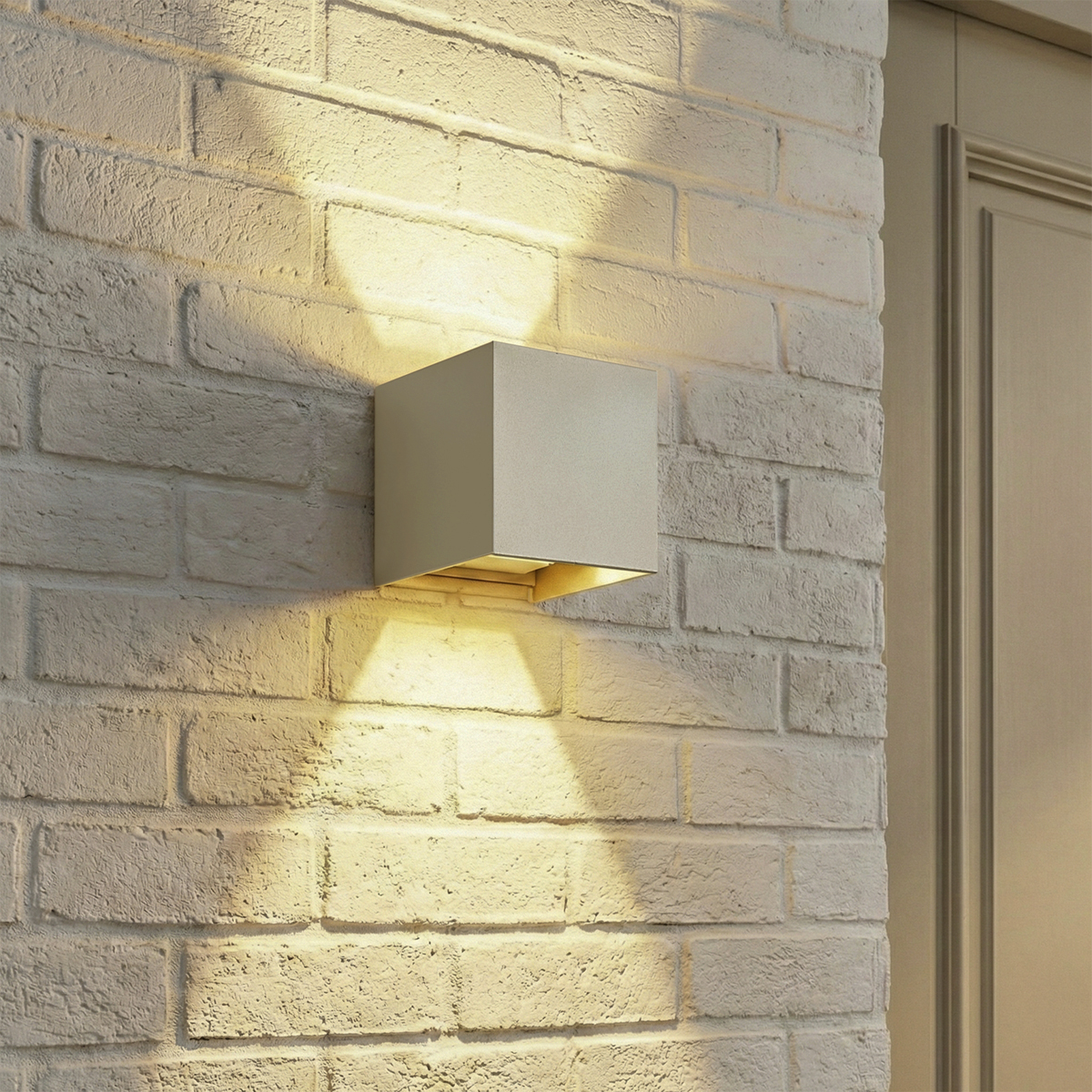 Moderné vonkajšie nástenné svietidlo béžové vrátane LED 2-svetiel IP54 - Edwin Moderné vonkajšie nástenné svietidlo béžové vrátane LED 2-svetiel IP54 - Edwin
