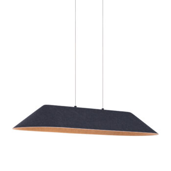 Moderné závesné svietidlo čierne so sivým interiérom vrátane LED 3-stupňového stmievania - Dani