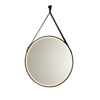 Moderné zrkadlo do kúpeľne čierne vrátane LED a dotykového stmievača - Pien