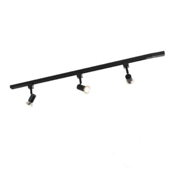 Moderný 1-fázový koľajnicový systém s 3 reflektormi čierny - Jeany