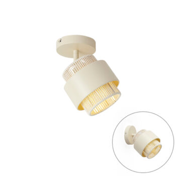 Moderný béžový reflektor s lanom, otočný a naklápací - Kora