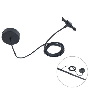 Napájací zdroj s okrúhlou montážnou doskou pre 1-fázovú lištu čierny - Slimline