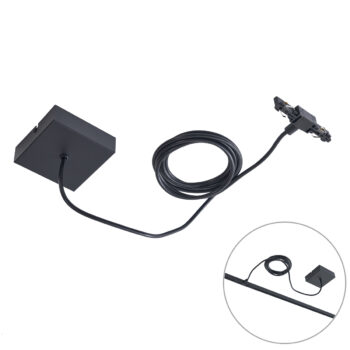 Napájací zdroj so štvorcovou montážnou doskou pre 1-fázovú koľajnicu čierny - Slimline