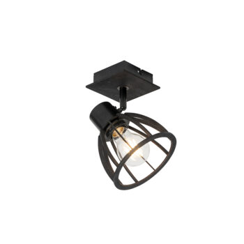 Priemyselná nástenná lampa čierna - Fotu