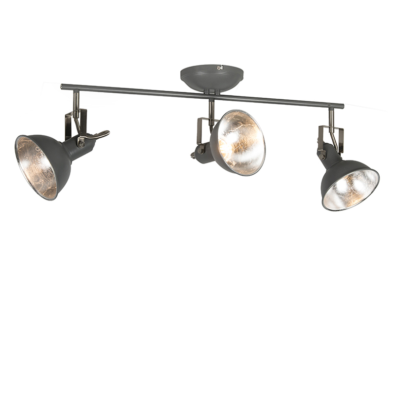 Priemyselné bodové svetlo antracit otočné a sklápateľné 3-svetlo - Tommy Priemyselné bodové svetlo antracit otočné a sklápateľné 3-svetlo - Tommy