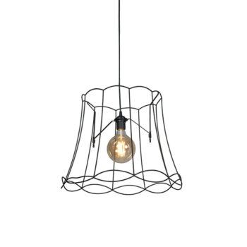 Retro závesné svietidlo čierne 50 cm - Granny Frame