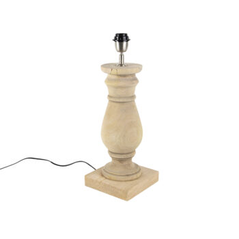 Rustikálna stolná lampa bez tienidla z prírodného dreva - Catnip