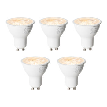Sada 5 GU10 3-krokovo stmievateľných LED žiaroviek 6W 430 lm 2000 - 6000K