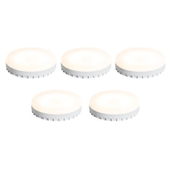 Sada 5 GX53 3-stupňových stmievateľných LED žiaroviek 9W 900 lm 3000K