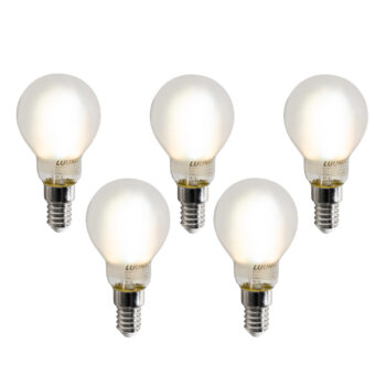 Sada 5 inteligentných LED žiaroviek E14 P45 matných 4,2 W 470 lm 2700-6500 K