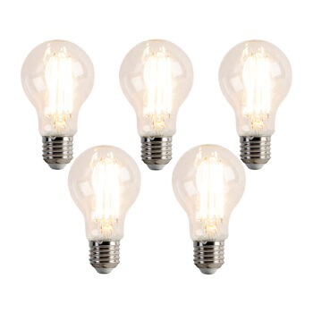 Sada 5 stmievateľných LED žiaroviek E27 A60 7W 780 lm 2700K