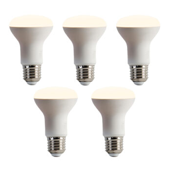 Sada 5 stmievateľných LED žiaroviek E27 R63 6,2 W 520 lm 2700 K