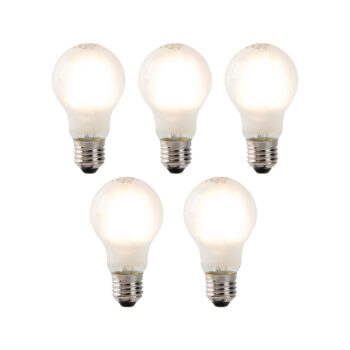 Sada 5 stmievateľných LED žiaroviek E27 s mliečnym sklom 4W 320lm 2700K