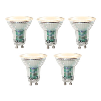 Sada 5 stmievateľných LED žiaroviek GU10 so súmrakovým senzorom 3W 200 lm 2200K