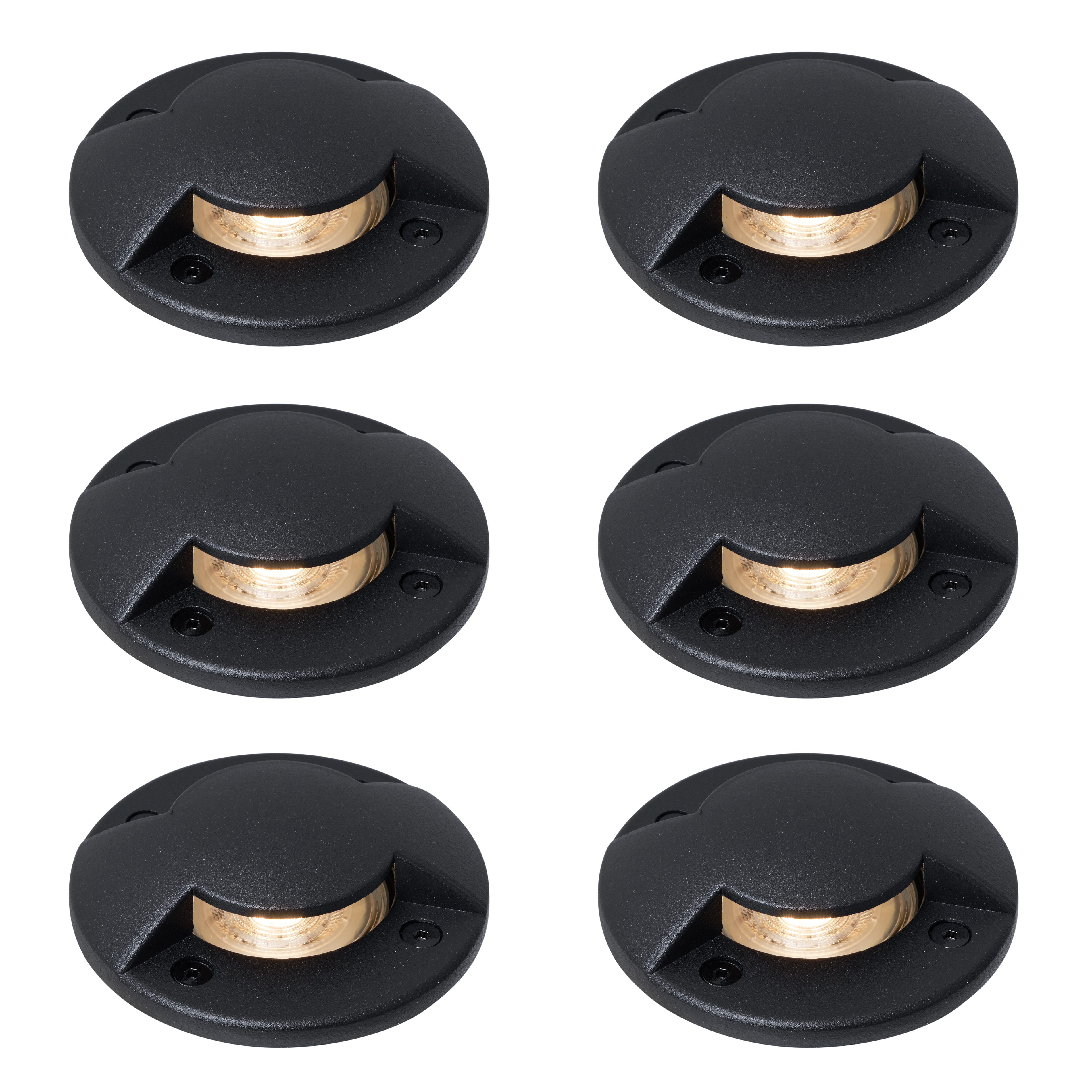 Sada 6 moderných zemných bodových svetiel čierna GU10 50mm 2-svetelný efekt IP65 - Cellar Sada 6 moderných zemných bodových svetiel čierna GU10 50mm 2-svetelný efekt IP65 - Cellar