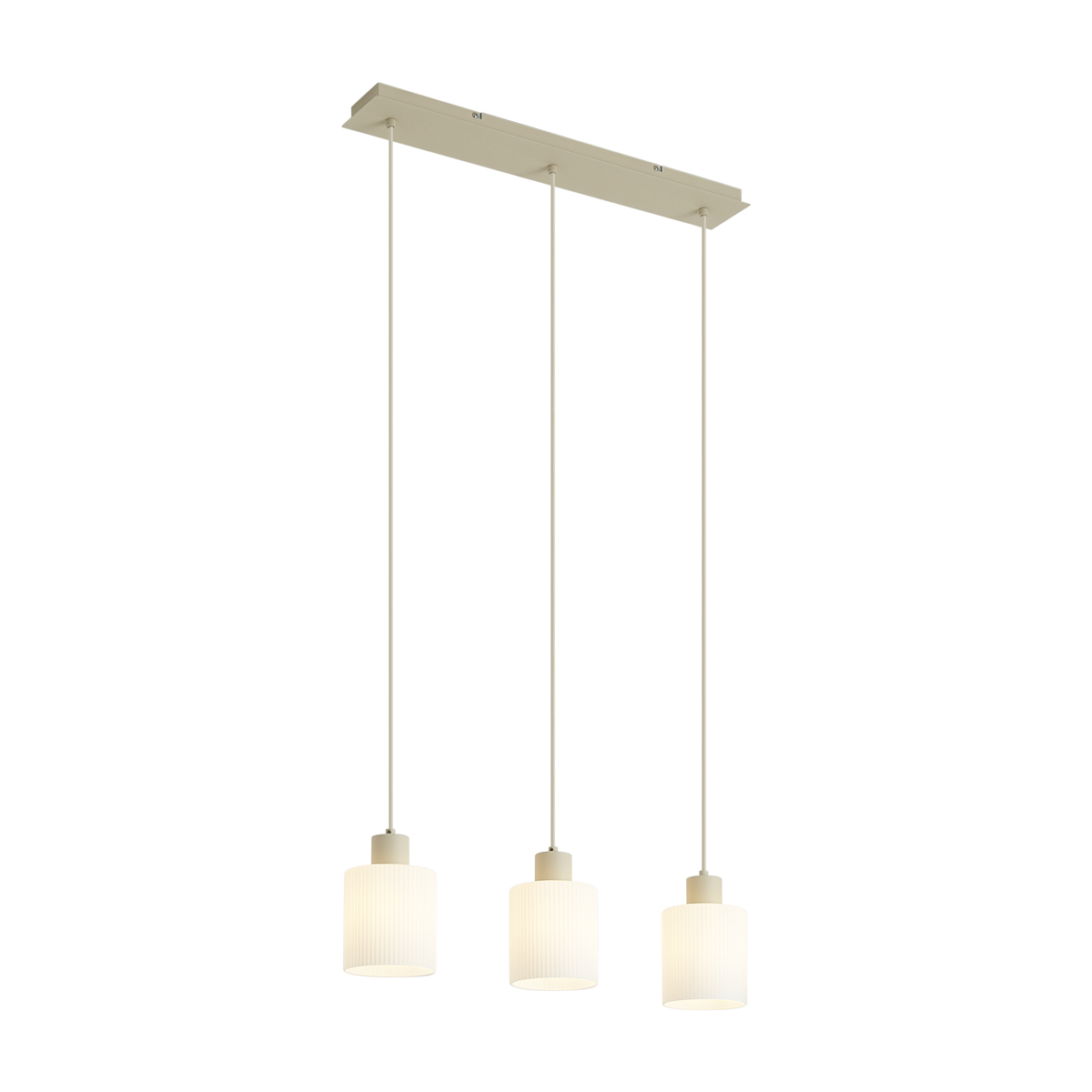 Škandinávske závesné svietidlo béžové s bielym sklom 3-svetlá - Wisp Škandinávske závesné svietidlo béžové s bielym sklom 3-svetlá - Wisp
