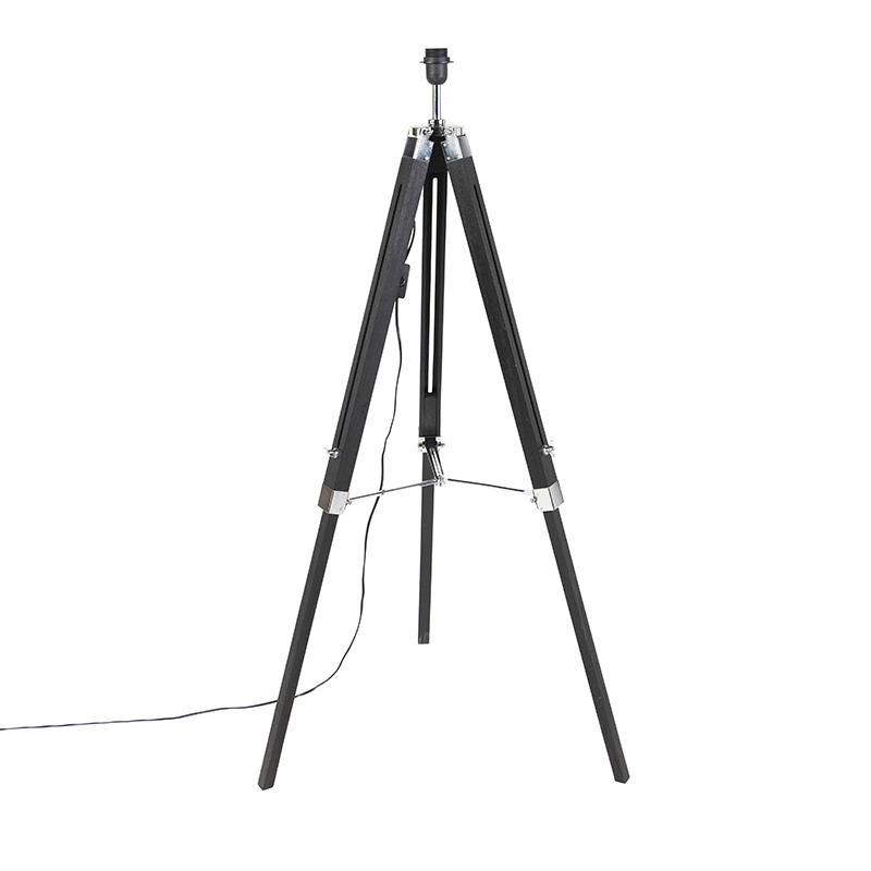 Stojaca lampa čierna bez tienidla - Tripod Stojaca lampa čierna bez tienidla - Tripod