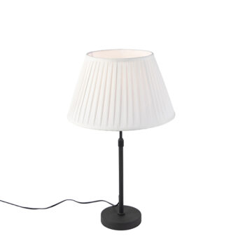 Stolná lampa čierna so skladaným tienidlom krémovým 35 cm nastaviteľná - Parte