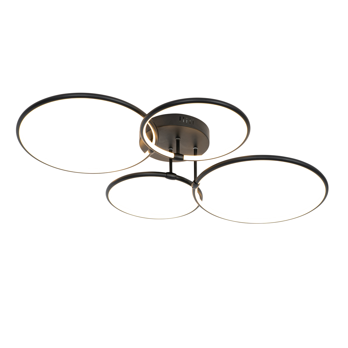 Stropné svietidlo čierne vrátane LED 3-stupňové stmievateľné 4-svetlo - Joaniqa Stropné svietidlo čierne vrátane LED 3-stupňové stmievateľné 4-svetlo - Joaniqa