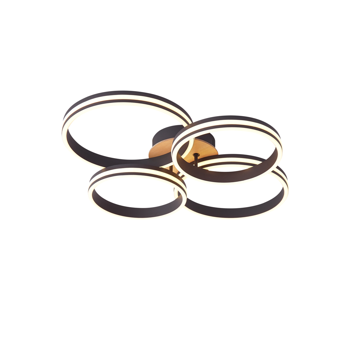 Stropné svietidlo drevené vrátane LED 3-krokové stmievateľné 4-svetlá - Navara Stropné svietidlo drevené vrátane LED 3-krokové stmievateľné 4-svetlá - Navara