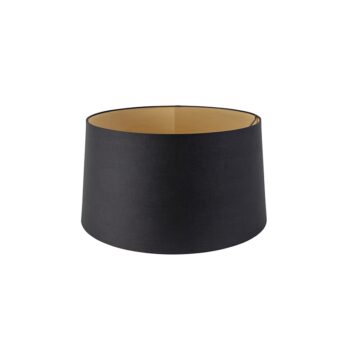 Tienidlo na lampu z bavlny čierne 40/45/25 so zlatým vnútrom