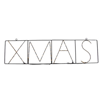 Vianočná nástenná lampa čierna XMAS vrátane LED s časovačom IP44 - Yoro