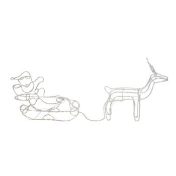 Vianočná stojaca lampa Sob so sánkami 176 cm vrátane LED s časovačom IP44 - Sori