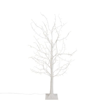 Vianočná stojaca lampa biely strom 120 cm vrátane LED s časovačom IP44 - Ki