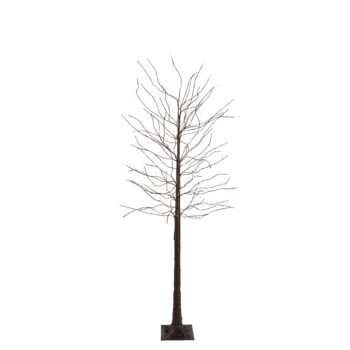 Vianočná stojaca lampa hnedý strom 180 cm vrátane LED s časovačom IP44 - Ki