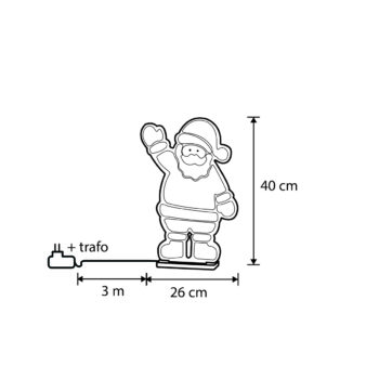 Vianočná stolná lampa Santa Claus vrátane LED s časovačom - Infinidade