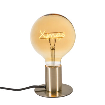 Vianočná stolná lampa zlatá vrátane LED - Facil