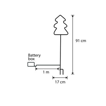 Vianočné neónové zemné bodové svetlo zelený stromček vrátane LED s časovačom IP44 - Fura