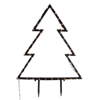 Vianočný stromček bodové svetlo čierne 71 cm vrátane LED IP44 - Kas