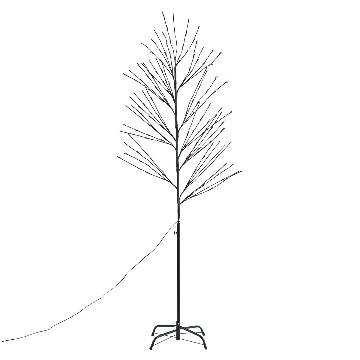 Vianočný stromček čierny 200 cm vrátane LED IP44 - Vixen Vianočný stromček čierny 200 cm vrátane LED IP44 - Vixen