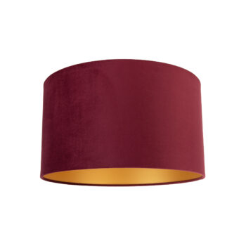 Zamatové tienidlo červené 35/35/20 so zlatým interiérom