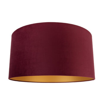 Zamatové tienidlo červené 50/50/25 so zlatým interiérom