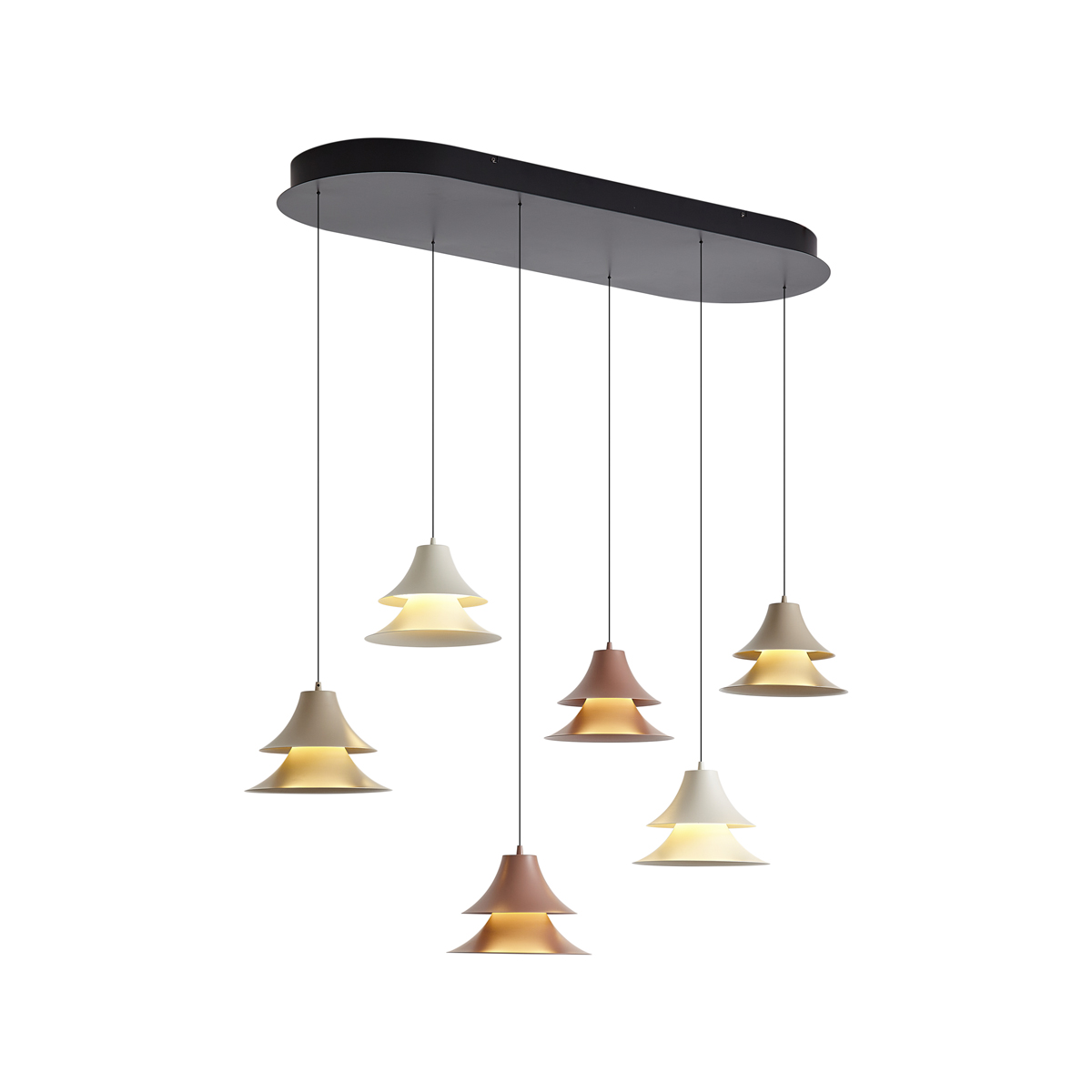 Závesná lampa viacfarebná vrátane LED stmievateľná 6-svetiel Easylift - Witch Závesná lampa viacfarebná vrátane LED stmievateľná 6-svetiel Easylift - Witch