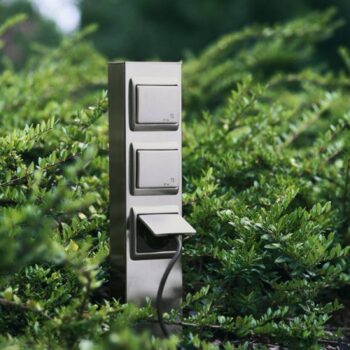 3-násobná zásuvková lišta, nerezová oceľ