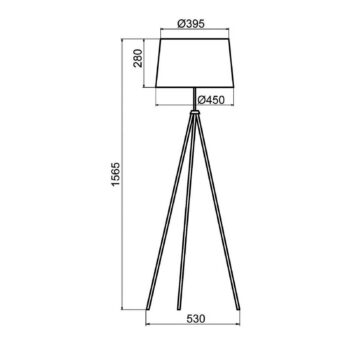Aluminor Tropic stojaca lampa biela, kábel červená
